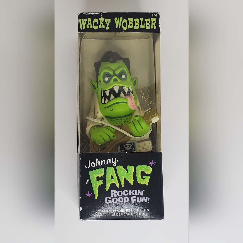 2001 Funko Wacky Wobbler Bobble Head: Johnny Fang, New in Box - 8" x 3"